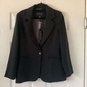 Black stretch Rachel Zoe blazer